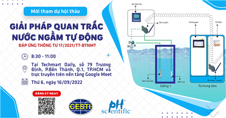 Mời tham dự hội thảo "Giải pháp quan trắc nước ngầm tự động"
